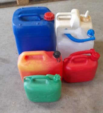 Jerrycans.