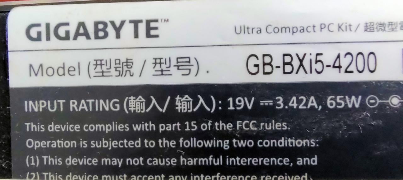 Te koop: GIGABYTE GB-BXi5-4200 mini pc