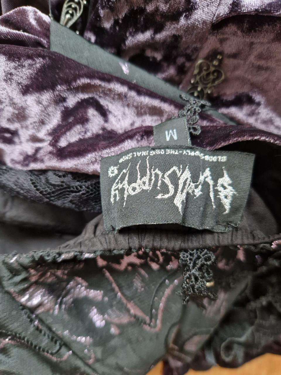 Gothic paarse jurk, maat M.