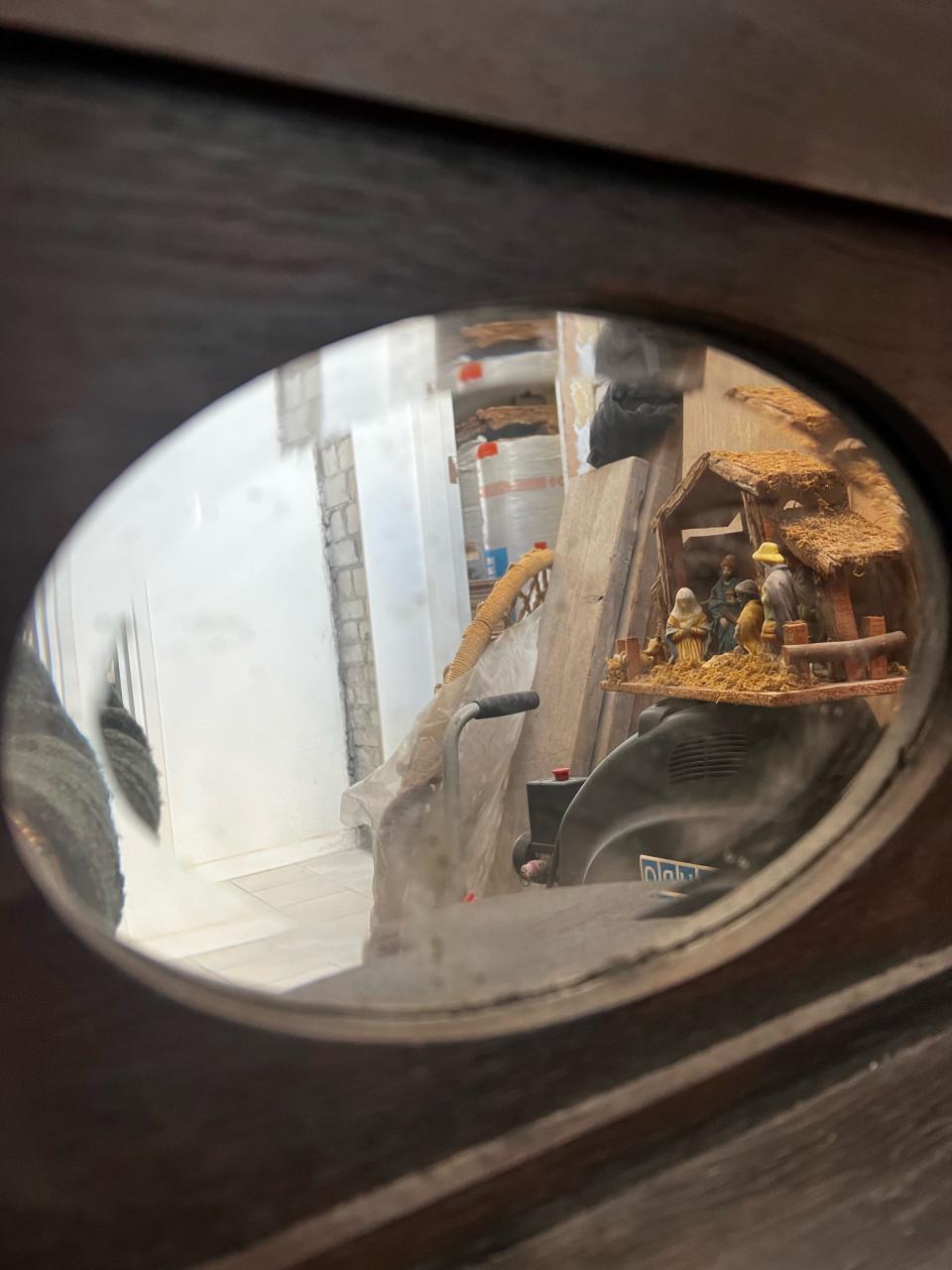 Antieke spiegel met facet