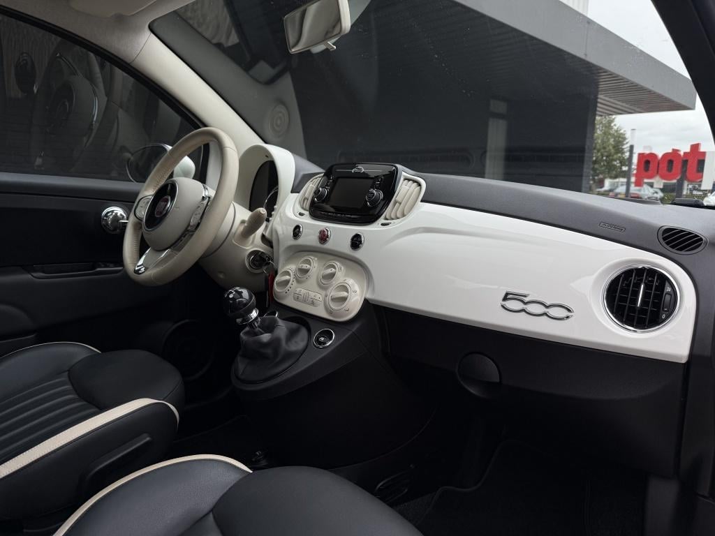 Fiat 500 1.2 lounge - lederen bekleding -