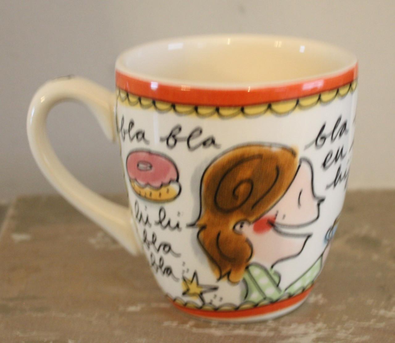 Nieuwe mok blond even bij kletsen