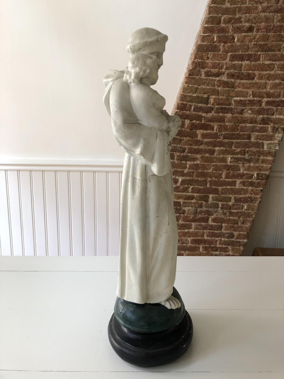 Mooi groot brocante heilige st. Antonius beeld