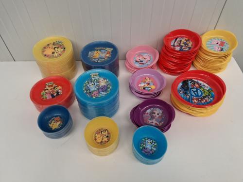 Kinderservies Disney Pokémon e.a. Grote partij 160 stuks
