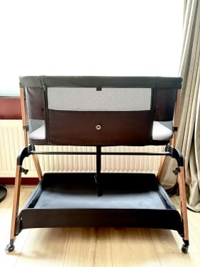 Co-Sleeper Qute Q-Breez Plus Woody Zwart
