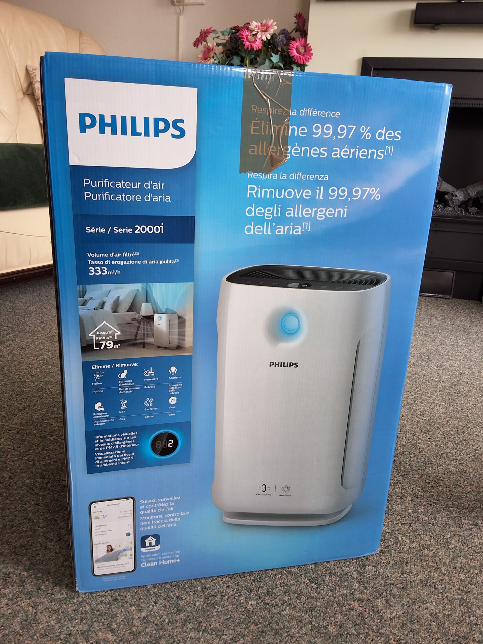 Philips luchtreiniger  voor allergieën en fijnstof