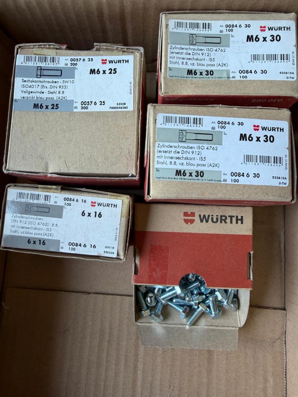 Bouten, moeren, slangklem diverse maten