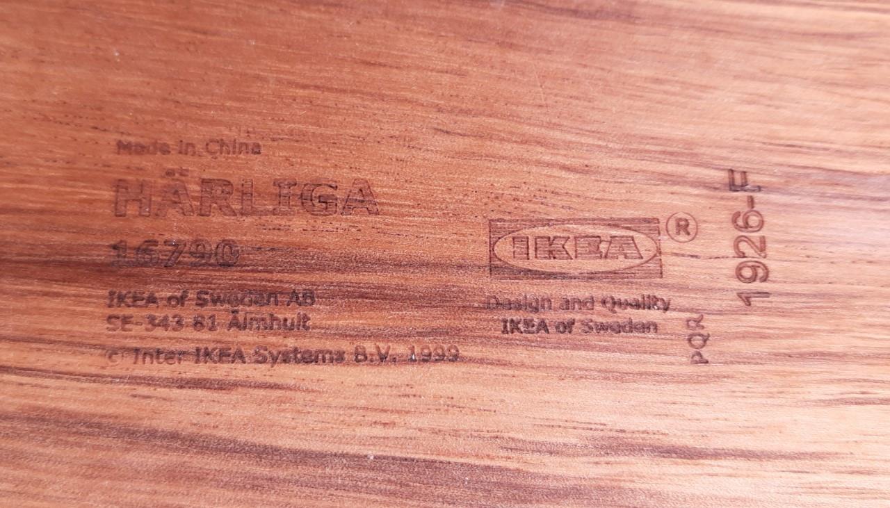 Ikea  Harliga, glazen stolp met houten schotel, display