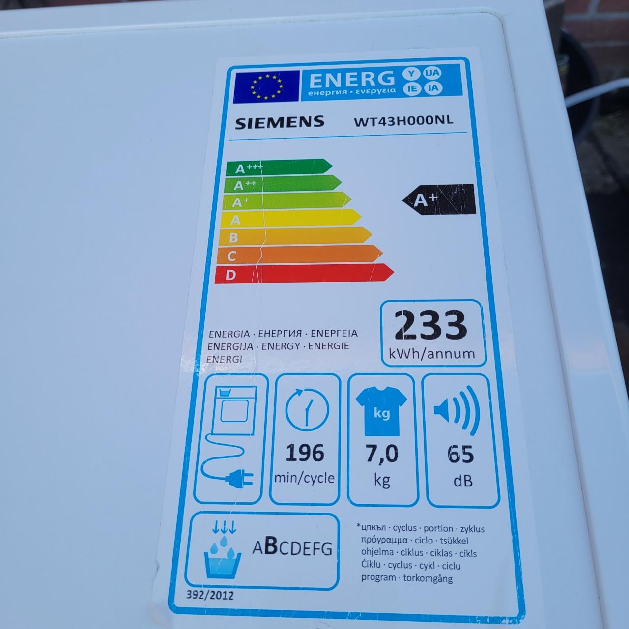 Siemens 8 kg warmtepompdroger iq300
