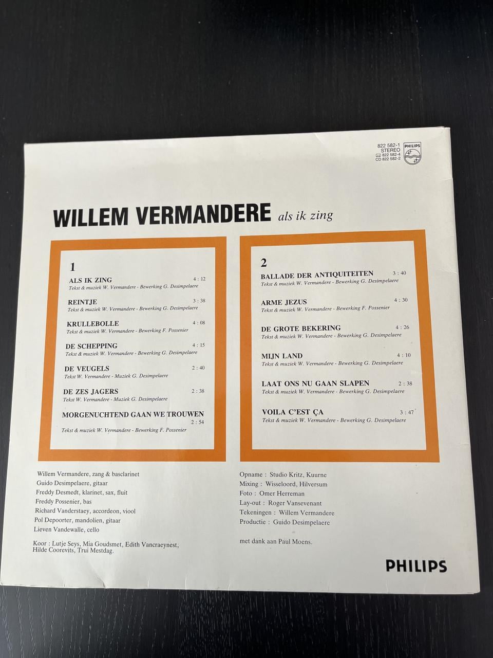 LP Willem Vermandere "Als ik Zing"