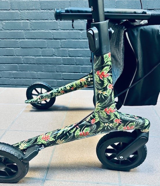 Lichtgewicht Rollator Carbon Bloemenprint