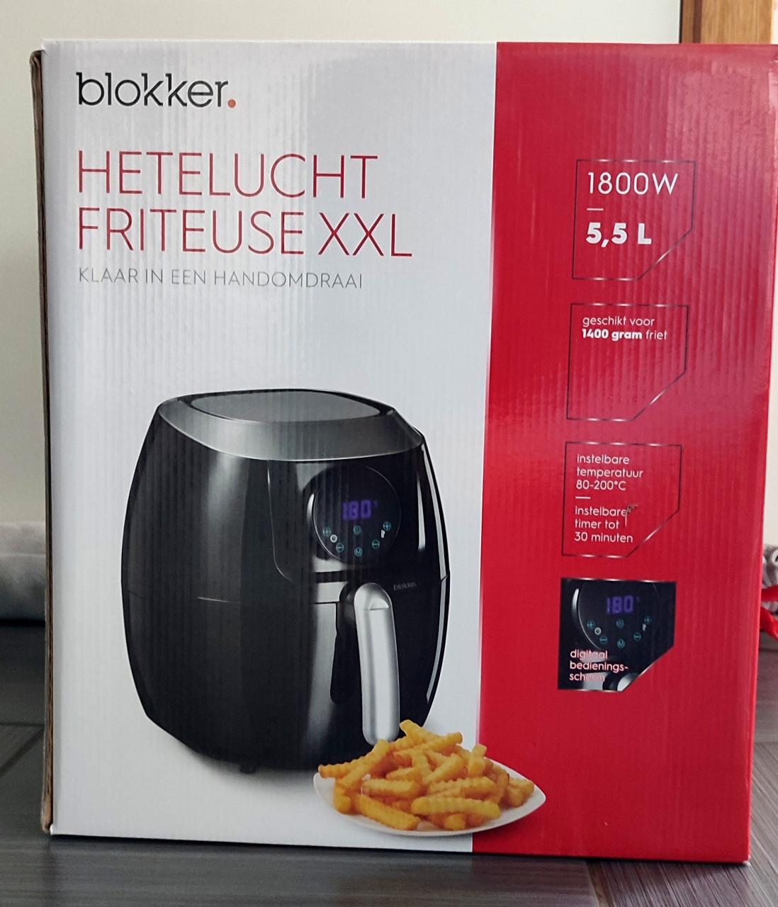 Nieuwe Blokker hetelucht friteuse XXL 1800 W / 5.5 L / 1.4 kg friet