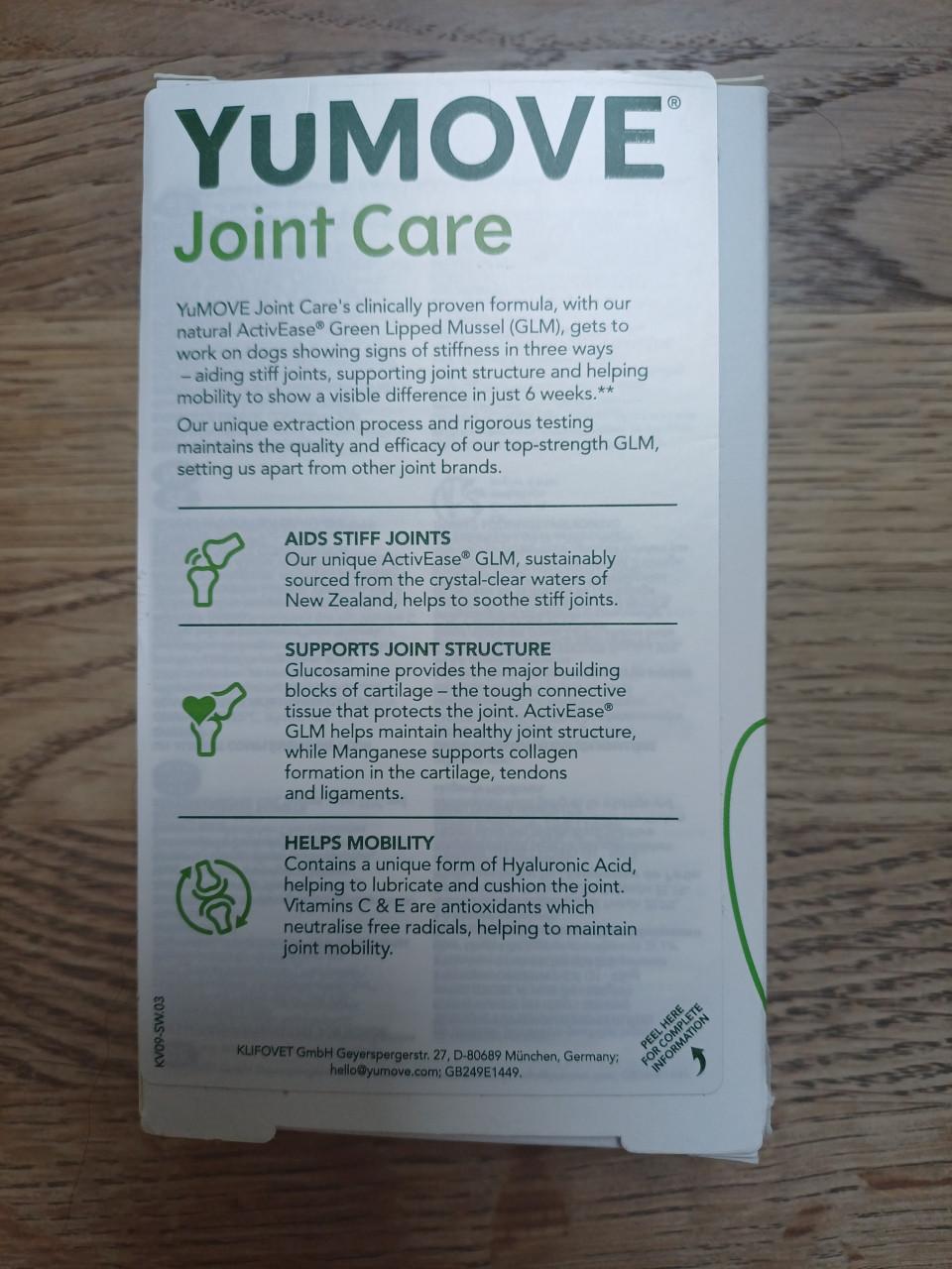 NIEUW: YUMOVE Joint Care 26 tasty tablets om uit te proberen