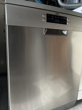 AEG FFB63700PM vrijstaand RVS vaatwasser 85x60 cm. Als nieuw