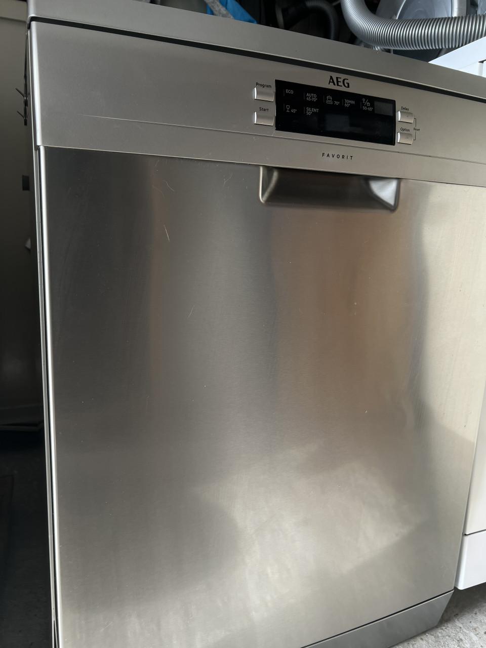 AEG FFB63700PM vrijstaand RVS vaatwasser 85x60 cm. Als nieuw