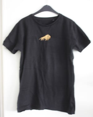 Zwart tshirt et geborduurde stier  maat m