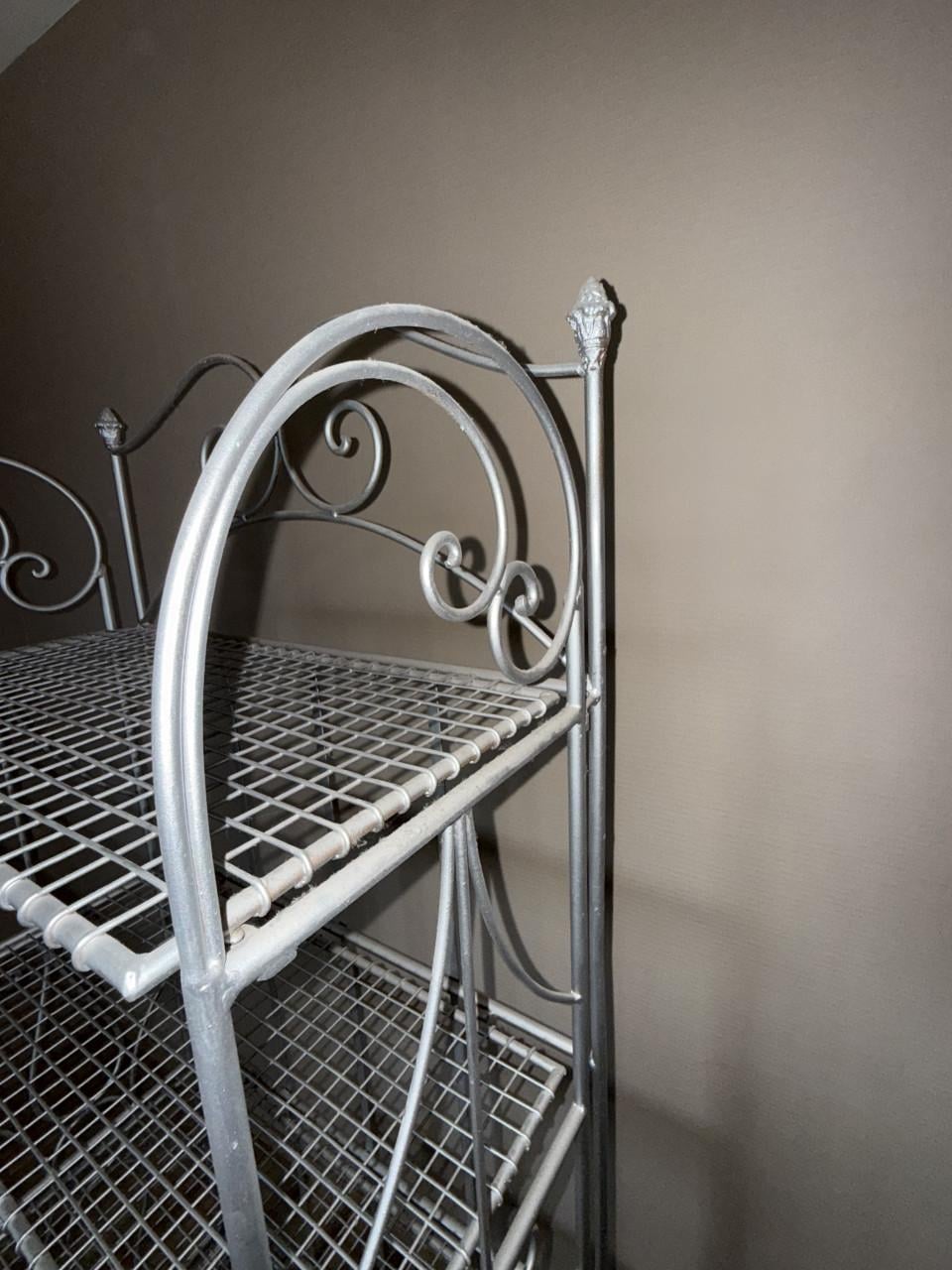 Metalen zilverkleurig opvouwbaar rek