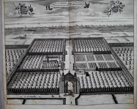 Antieke gravure van 't Huijs Ter Boede