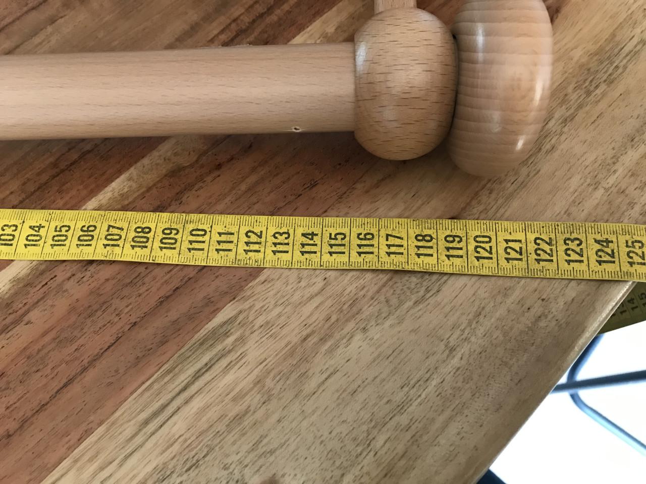 Gordijnroede voor ringen beukenhoutt 122 cm