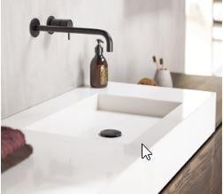 Mooie nieuwe Corian Designerwhite wastafel incl. 2x spoelbak