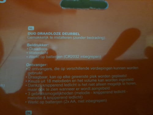 DRAADLOZE DEURBEL