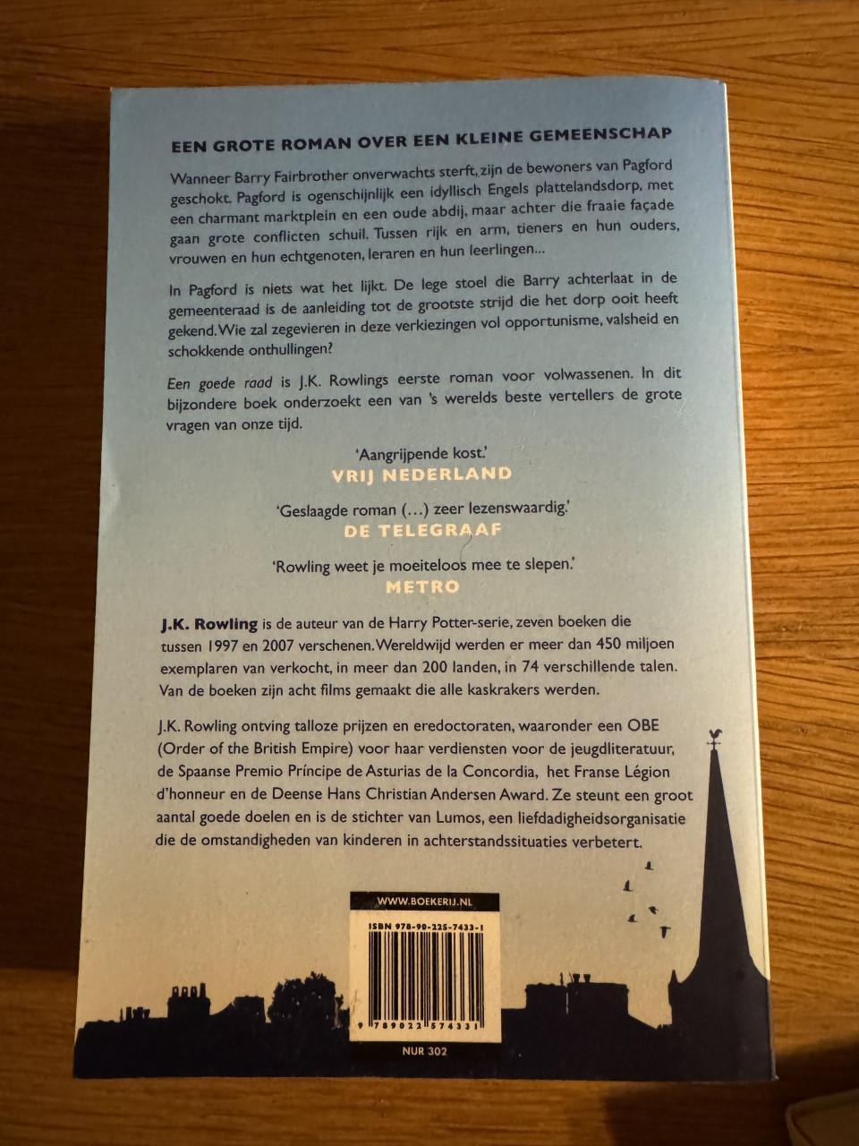 Een goede raad van J.K. Rowling