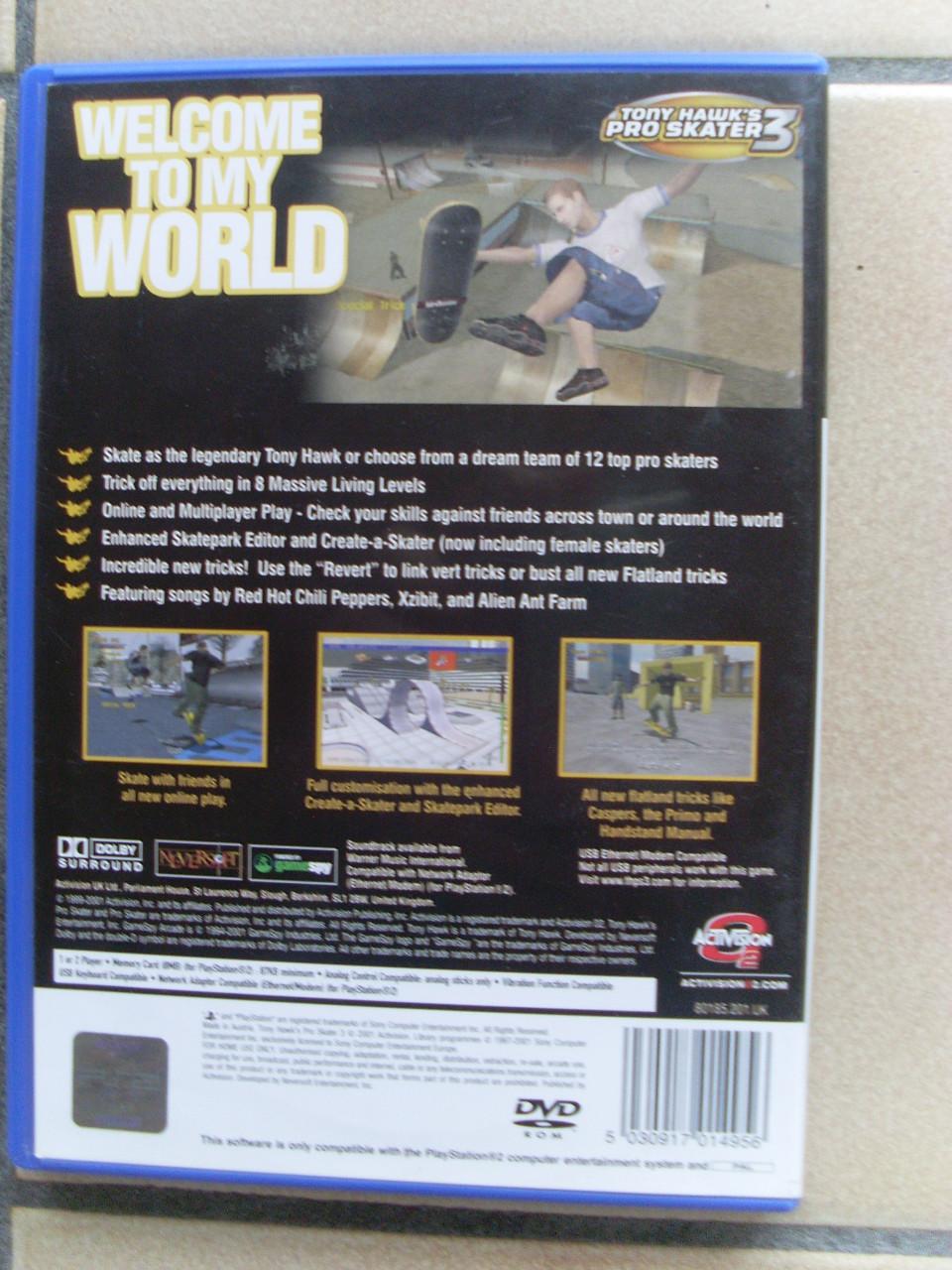Tony hawk's pro skater 3 playstation 2