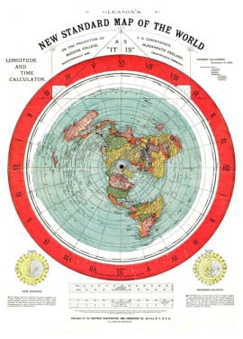 Gleason's map en andere Flat Earth posters