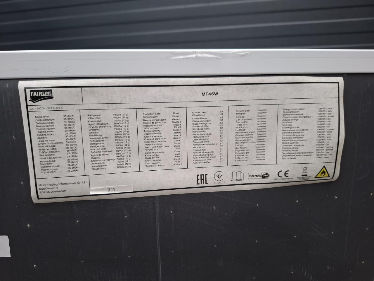 Fairline MF46W mini koelkast