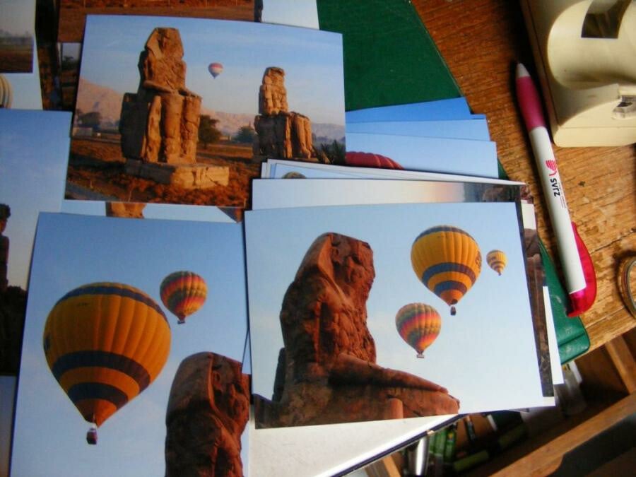 75  Originele Foto's Heteluchtballonnen LUXOR, Egypte - mei 2007