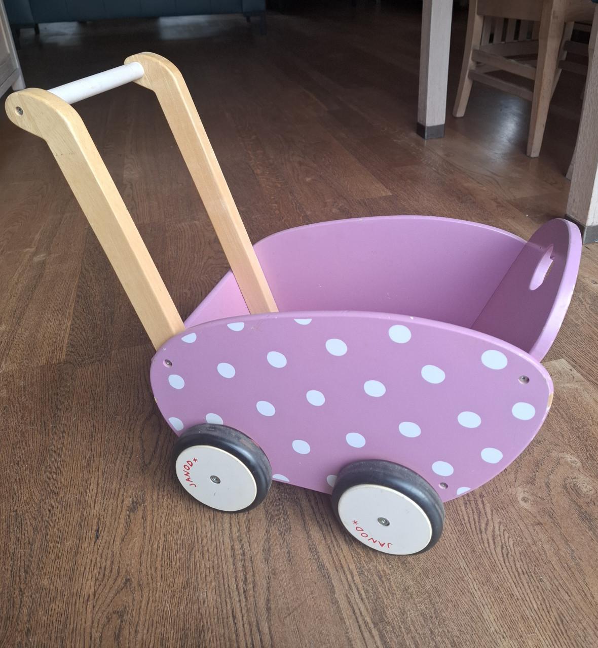 Poppenwagen/loopwagen Janod