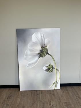 Bloem op canvas