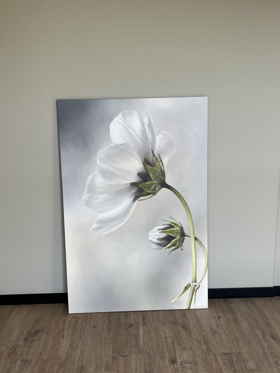 Bloem op canvas