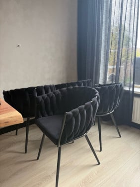 4 suede stoelen