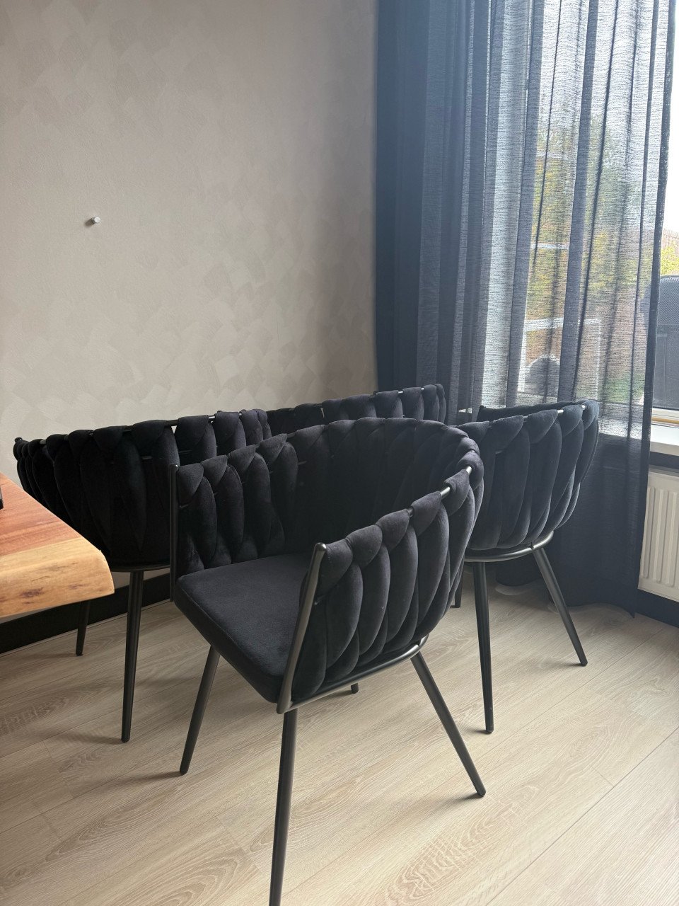 4 suede stoelen