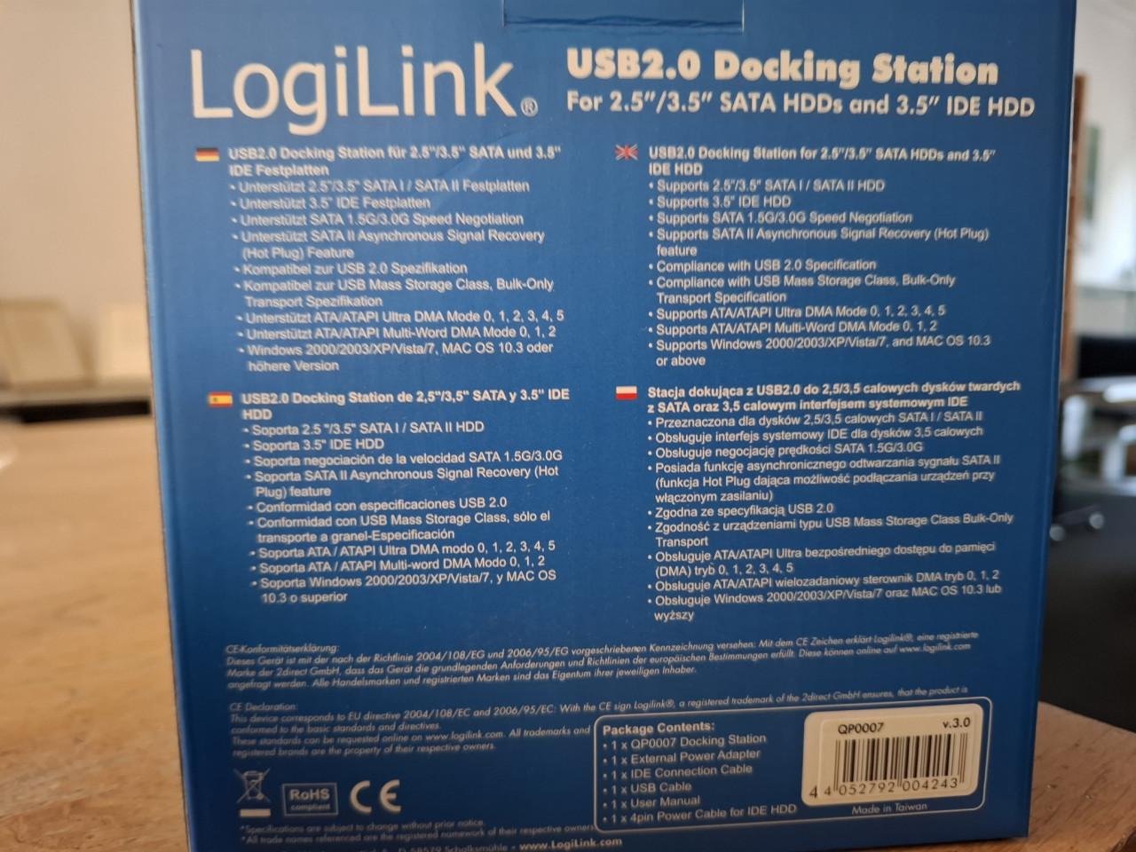 LogiLink QP0007 USB 2.0 Docking Station,