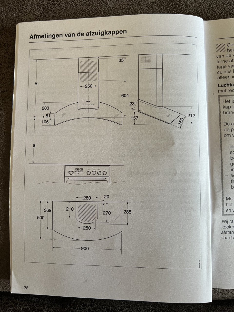Miele afzuigkap type DA 249-2