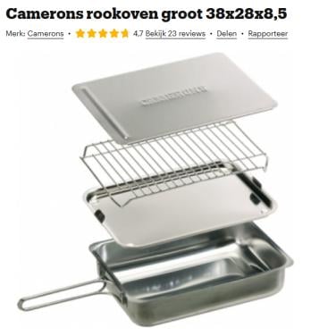 Camerons rvs rookoven groot model