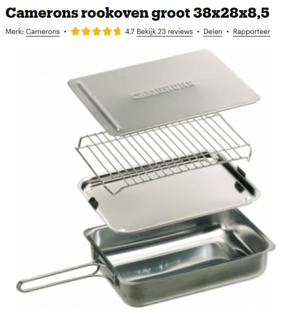 Camerons rvs rookoven groot model