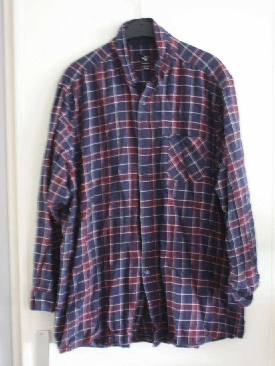 Overhemd blauw rood  maat 3xl
