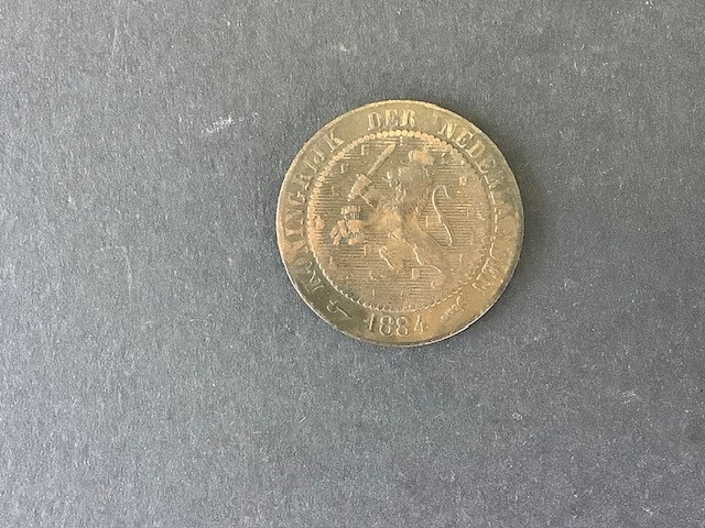 Willem III , 2 ½ cent 1884.