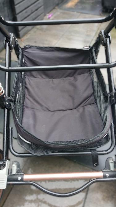 Kinderwagen 3-in-1 zwart/ goudbruin