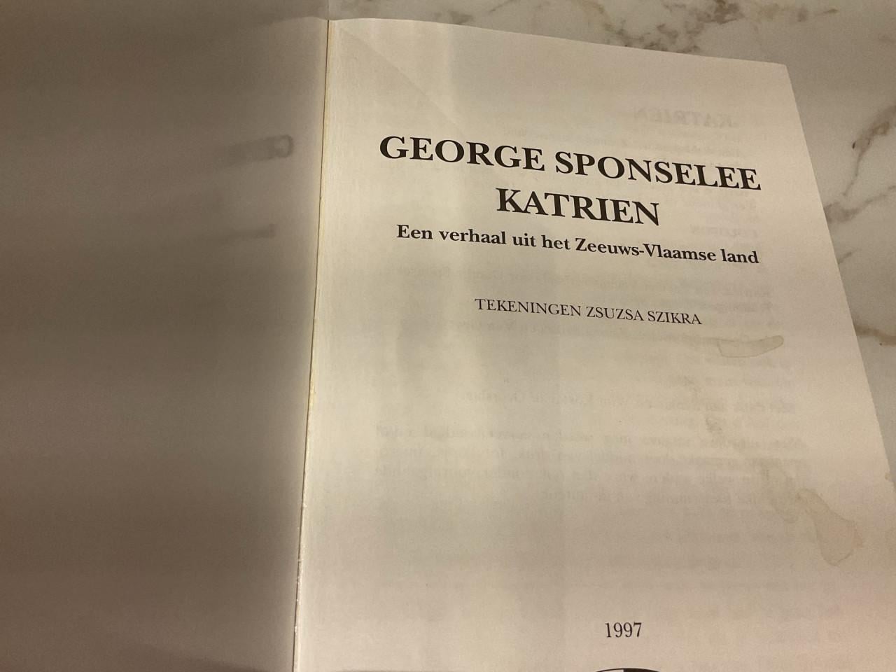 KATRIEN  zeeuws boek  van George Sponselee