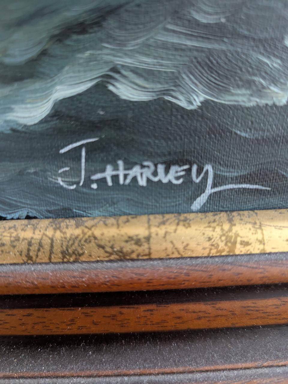 Zeeslag gesigneerd James Harvey