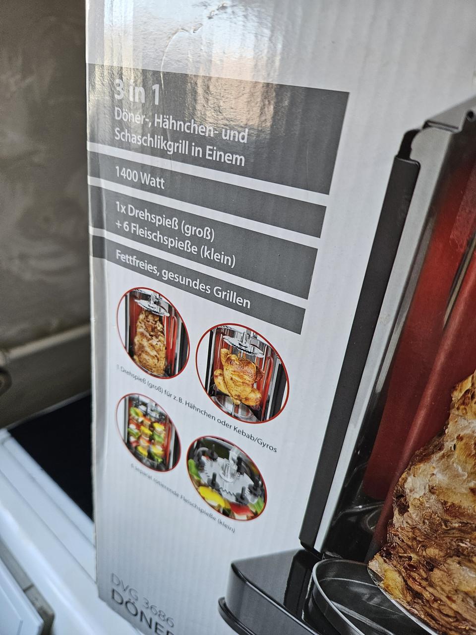 Werkende Clatronic DVG 3686 Doner Grill - Nieuwstaat!