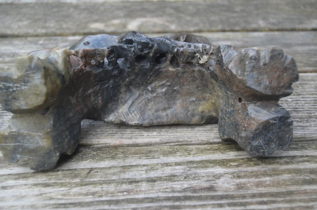 Spekstenen Chinese sculptuur boom en kraanvogel