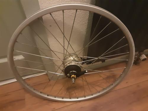 Gazelle 26 inch nexus achterwiel, 7 speed,rollerbrake rem