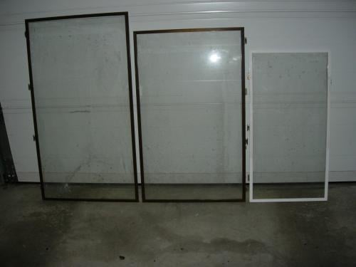 Te koop 3 nieuwe (ongebruikte) glazen voorzetramen