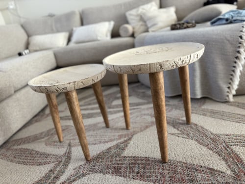 Ibiza bijzet/salon tafeltjes
