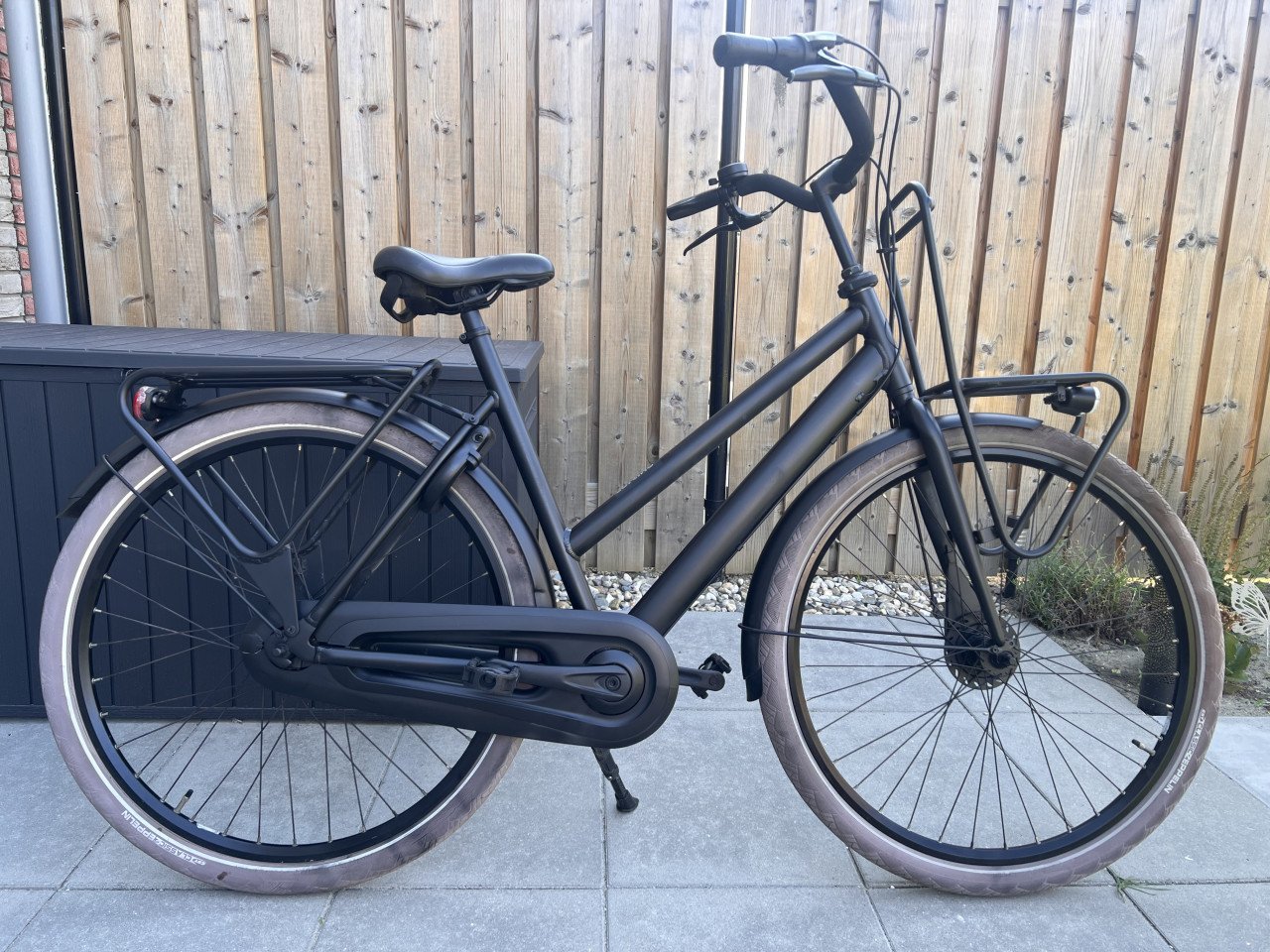 Cortina Urban Transportfiets – Mat Zwart – 7 Versnellingen – Framemaat 57